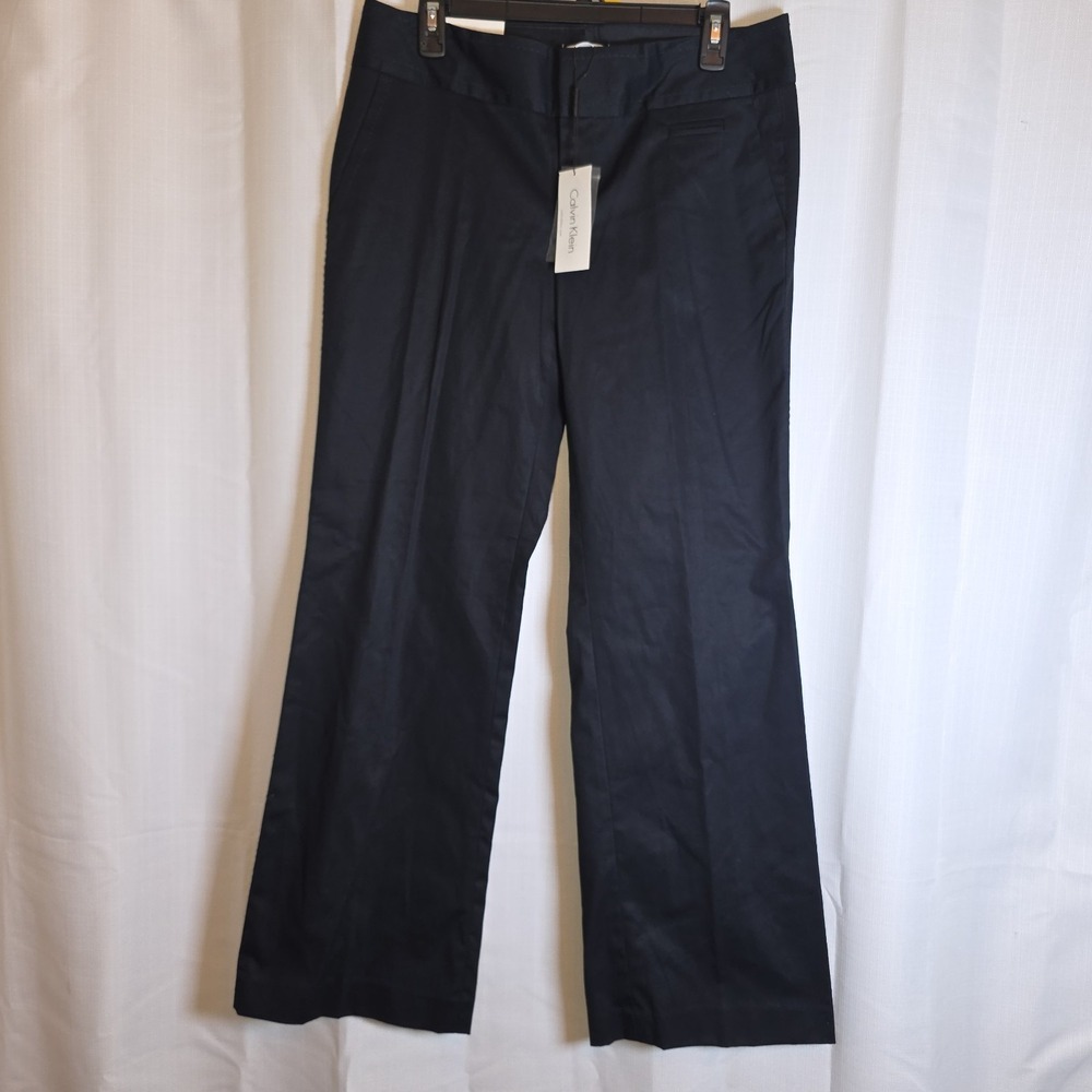 Calvin Klein Pants Womens 8 Black Classic Fit Flare Stretch The Riley  NWT